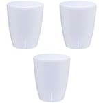 Lot de 3 pots pour orchidées avec réserve d'eau - Orchidea blanc 2 litres