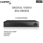 4 Channel DVR 5MP CCTV Ultra HD 1920P Digital Video Recorder VGA HDMI BNC UK