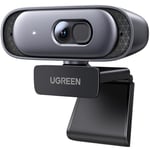 UGREEN Webcam 2K 30FPS Full HD Caméra USB PC Deux Micro Antibruit Intégré 360 Degrés Rotation Plug Play Windows MacOS Linux Supporte Streaming Youtube Skype Appel Vidéo Zoom Vidéoconférence