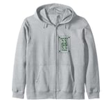 Funny Poker Night, Feeling Lucky Vibes Green Playing Card Zip Hoodie