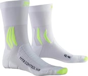 X-SOCKS Mountain Bike Control Water Resistant Chaussette Mixte Adulte, Blanc (Arctic White/Python Yellow), M (Taille Fabricant : 39-41)