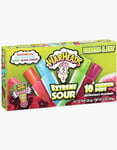 10 stk Warheads Sour Ice Pop - Kjempesure Saft-Is med 4 Assorterte Smaker (USA Import)