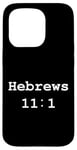 iPhone 15 Pro Christian faith holy bible verses typeset Hebrews 11:1 Case