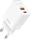 Chargeur Usb C 30w Pd&qc 3.0 Pr Usb C Bloc Chargeur Rapide Iphone Pps 25w Adaptateur Secteur Pour Iphone 16/15 Pro /14/13, Google Pixel 9/8 Pro/7 Pro/7a/6, Samsung S24/S23, Ipad Pro[L241]