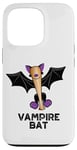 Coque pour iPhone 13 Pro Jeu de mots amusant en forme de chauve-souris vampire