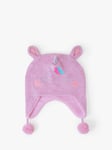 Angels by Accessorize Kids' Unicorn Knit Hat, Lilac/Multi