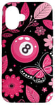 Coque pour iPhone 16 Retro Pink Lucky Disco 8 Ball For Women