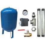 Aquasystem - Kit Surpresseur Eau Vertical 100l - 11/4 Avec Pressostat Et Manomètre