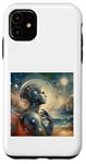 Coque pour iPhone 11 Leonardo Da Vinci Robot Femme