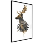 Plakat - Forest Deer - 30 x 45 cm - Sort ramme