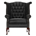 The English Chesterfield Co. BYRON WINGCHAIR - ETNA BLACK