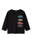 NAME IT Kids' Hot Wheels Top, Black/Multi