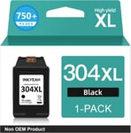 Cartouche Encre 304 Xl Noir, 304Xl Noir Remplacement Pour Cartouche 304 Noir, Cartouche Imprimante 304 Xl Pour Deskjet 3720 2600 Envy 5030 5032 Deskjet 3750 3760 2630 3735 2622 3762 3730[X378]