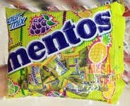 100Tablets Mentos Sour Mix Chewy Dragees Candy Pineapple Grape Lime Flavour 270g