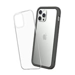 RhinoShield Coque Compatible avec [iPhone 12/12 Pro] | Mod NX - Protection Fine Personnalisable avec Technologie d'absorption des Chocs [sans BPA] - Graphite