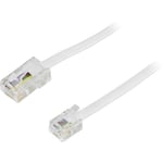 DELTACO RJ11 - RJ45 puhelinkaapeli, 1 m, uros / uros