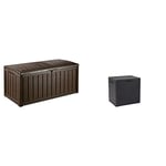 Keter Coffre de rangement extérieur GLENWOOD - 390 litres & Coffre extérieur Effet bois multicolore