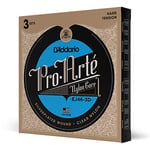 D'Addario Guitar Strings - Pro-Arte Classical Guitar Strings - EJ46-3D - Nylon Guitar Strings - Silver Plated Wound, Nylon Core - Hard Tension, Pack of 3