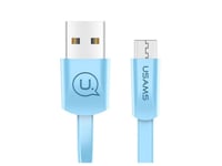 Usams Usb Cable Usams U2 Microusb Flat Cable 1.2M Blue/Blue Sj201mic04 (Us-Sj201)