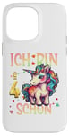 Coque pour iPhone 14 Pro Max Kinder ich bin schon 4 anniversaire licorne 4 ans fille