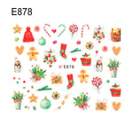 Nail Art Stickers Christmas Decal Fingernail Decoration E878