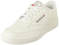 Reebok Men's Club C 85 Sneaker, Chalk Chalk Hungrn, 5 UK