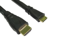 2M / 2 Metre HDMI to Mini HDMI Adaptor Cable Lead For TV, Monitor, Tablet Laptop