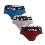 Nike Mens Dri-FIT Essential Micro 3 Pack Hip Briefs in Multi colour - Multicolour material_polyester - Size Medium