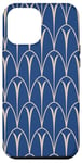 iPhone 12 Pro Max Navy and White Scallop Art Deco Design Case