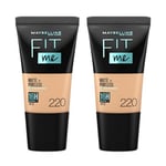 Maybelline Fit Me Matte & Poreless 16 Hour Foundation Tube 18ml – 220 Natural