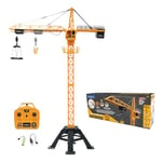 Lexibook, Crosslander® Pro, RC Crane, Grue géante télécommandée, Hauteur 1,28 m, Soulève jusqu'à 500g, Multidirectionnelle, Effets sonores et Lumineux, Jaune, RCP35