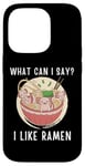 Coque pour iPhone 14 Pro Mignon Kawaii Axolotl What Can I Say I Like Ramen Nouilles