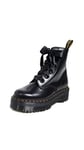 DR MARTENS Women's 6 Eye Boot, Schwarz Black 24861001, 7 UK