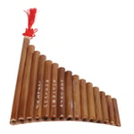 Pan Flute Natural Bamboo 15 Pipes G Tone Pans Pipe Chinese Traditional XAT