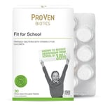 Pro-Ven Biotics Probiotics for Children Chewable Friendly Bacteria Tablets 12.5 Billion CFU for Kids Aged 4-16 with Vitamin C - 30 Day Supply - UK Made - Fit for School