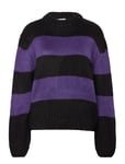 Lotti Stripe Knit Sweater Black Hosbjerg