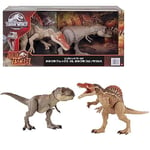 Mattel Jurassic World T-Rex 50cm vs Spinosaurus 54cm HDH78 Figure Set In the Box