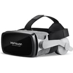 Casque Vr - Winkoo - G07e - Lunettes Vidéo 3d - Adaptées Aux Smartphones 4,0-6,3 Pouces - Gris