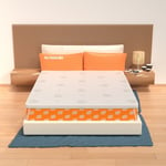 Surmatelas en Waterfoam 80x190 haut de 8 cm - déhoussable, tissu AloeVera | T...