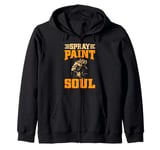 Spray Paint Soul Painter Zip Hoodie