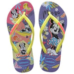 Havaianas Kids Slim Disney Cool Flip-Flop, Purple Paisley, 13 UK