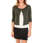 Veste Vero Moda  WILIANA 3/4 BLAZER Kombu Green/W.BLACK Vert