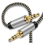 3.5mm Aux Cable 15m, Hanprmeee 3.5mm Male to Male Auxiliary Audio Stereo Cord Compatible with Car,Headphones,Tablets,Laptops,Smart Phones& More (15M/50Ft)