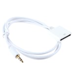 3.5mm Aux Audio Jack Cable To 30 Pin Adapter Converter For Ipod White