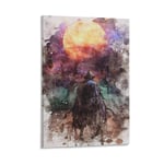 Bloodborne Canvas Wall Art Prints Modern Abstract Wall Painting Canvas Picture for Bedroom Home Office Living Room Decor 12×18inch(30×45cm)