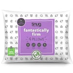 Snug Fantastically Firm Pillows 4 Pack - Pack of 4 Firm Support Side Sleeper Bed Pillows with Supportive Core for Neck and Shoulder Pain Relief - Eco Friendly and Hypoallergenic - 4 Pack