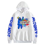 Roblox Rainbow Friends Hoodie Pullover Rainbow Friends Hoodie med printed Varma kläder Vit 5 XS