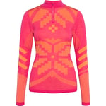 Kari Traa Faith Half Zip Merinoull Skiundertjorte Dame - Rosa - str. L