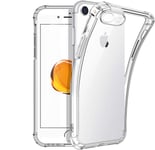 New&teck Coque Iphone Se 2020, Iphone 7 Et Coque Iphone 8, [Bumper Avec Coins Renforcés], Housse Etui Pour Iphone Se 2020 En Transparent Silicone Tpu Souple Protection Claire.