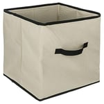 5 five simply smart JJA Boite cube de rangement couleur lin 31x31cm 130062 Beige